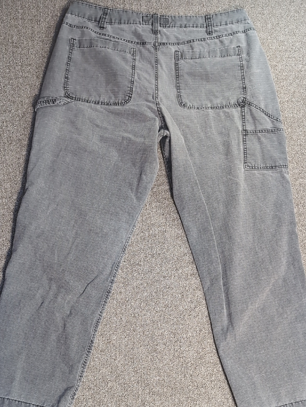 Abercrombie & Fitch Double Knee Rip-Stop Carpenter Pants Size 36x32 in Gray - Picture 4 of 10
